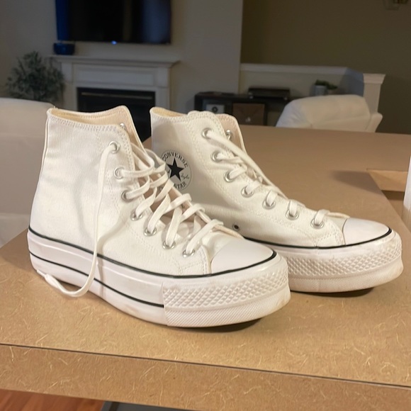 Converse Shoes - White Converse High-top Platform Sneaker